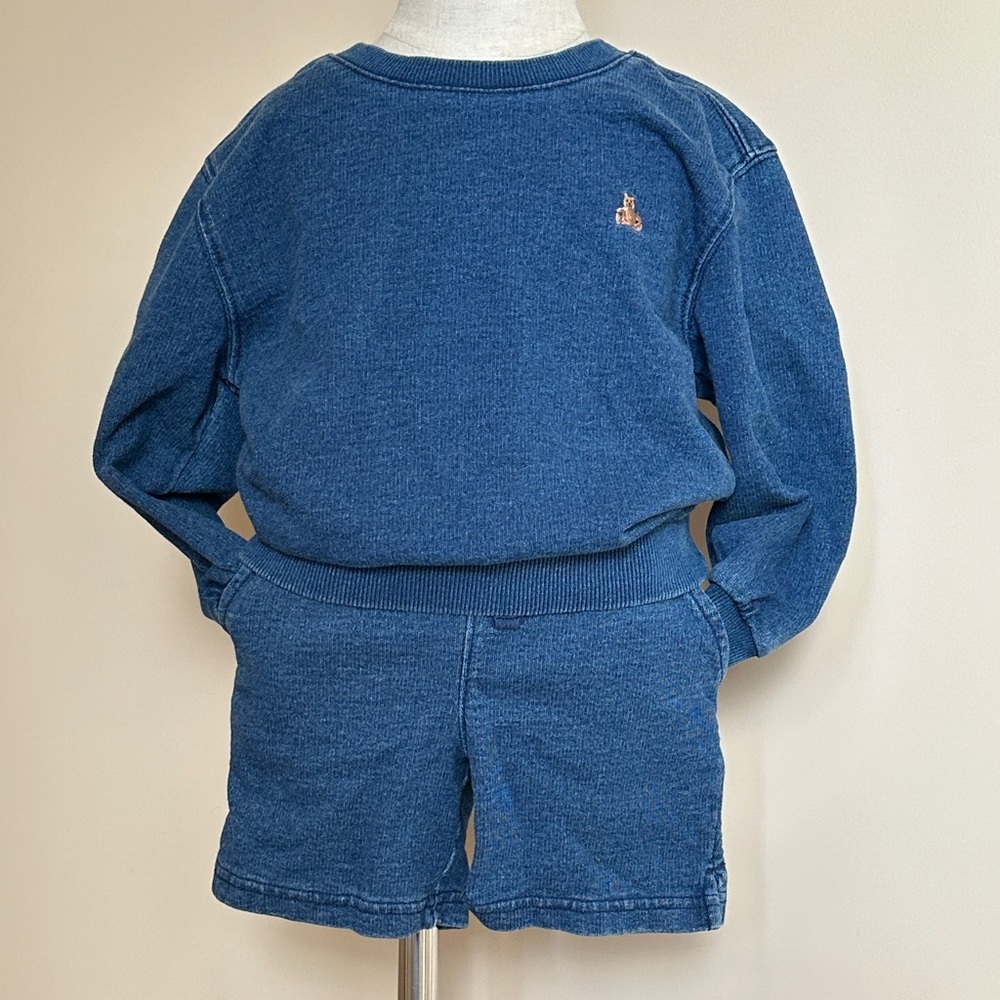 GAP Baby Blue Jean short and long sleeve set